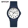 SANDA 9072 Quartz Watch Calendar Light Weight Minimalism Ladies Women Wristwatches Simple Black Waterproof Watch Clock Reloj