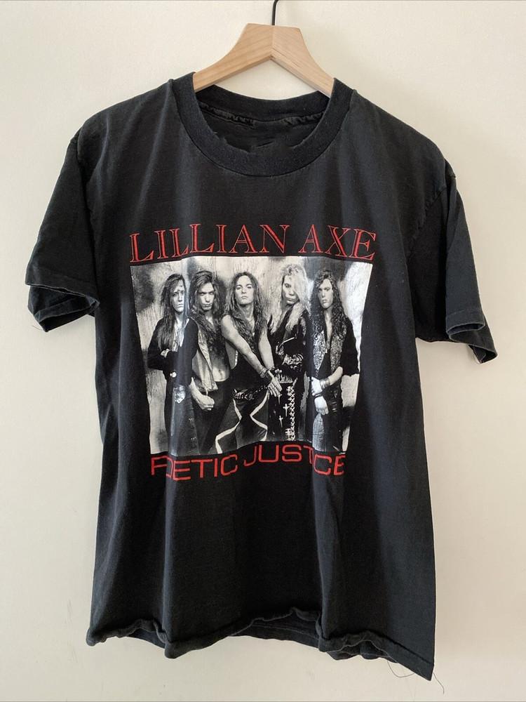 Lillian Axe Ретро Поэтическая Справедливость Тяжелый Хлопок Черный Все Размеры Футболка UR304 Унисекс Футболка S