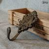 2Pcs Rose Pattern Vintage Bronze Gold European Zinc Alloy Curtain Holdbacks Decoration Hook Wall Hooks For Cloth Hat Drapery