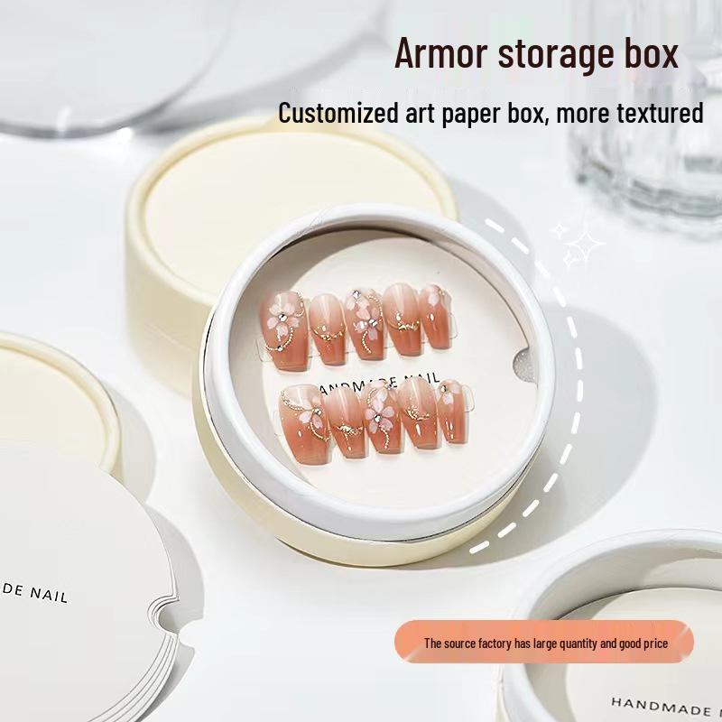 

Round Wearable Nail Art Storage & Display Box - Fresh & Simple Style