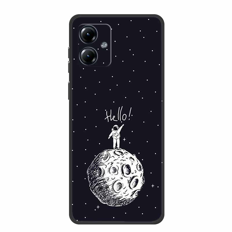 For Motorola Moto G84 5G Case Silicone Soft Wolf Lions Cat Black Bumper Funda Coque for Motorola Moto G54 5G TPU Protective Bag