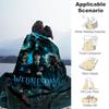 1pc Wednesday Outdoor Blanket Lightweight Flannel, Soft & Warm, All-Season Use for Sofa, Outdoor, Camping, Living Room, Office124