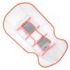 Dog Raincoat Windproof SeeThrough Four Feet Hooded Rain Clothing for Outdoors Waterproof Walking(M Orange)