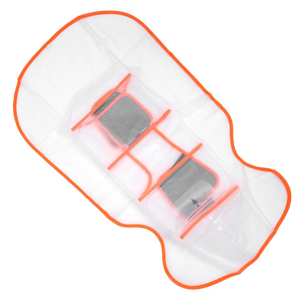 Dog Raincoat Windproof SeeThrough Four Feet Hooded Rain Clothing for Outdoors Waterproof Walking(M Orange)