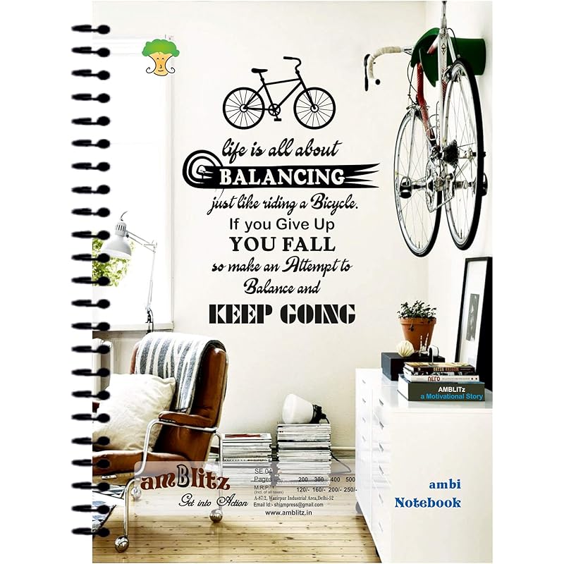 

Amblitz Spiral Notebook (Unruled), 5 Subjects - 600 Pages, 70 Gsm, 22 * 29 Cm. 22*29 cm