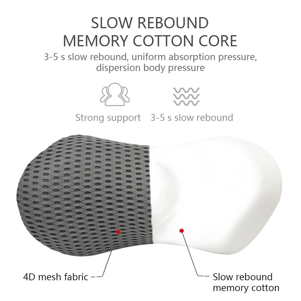 Car Headrest Pillow Support Travel Universal Soft Neck Pillows Cushion Memory Foam Car Lumbar Back Support Auto Headrest