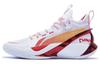 SONIC Ultra Cushioning Slip Resistant Abrasion Resistant Mid Top Basketball Shoes Men's White Red ABAS145-9
