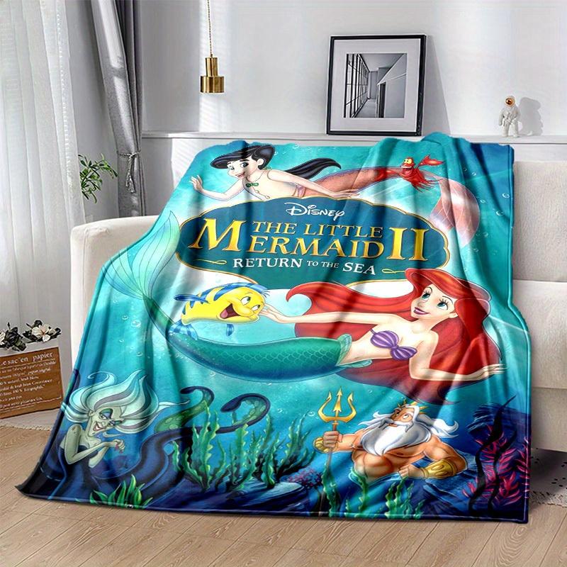 1pc, Disney The Little Mermaid II Return To the Sea Home Decor Throw Blanket Perfect for Couch, Bed, Travel, Camping, Car, Beach, Office