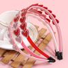 1/3pcs Crystal Heart Headbands for Women Valentine's Day Heart Shaped Hairbands Kids Girls Headband for Party Hair Accessories