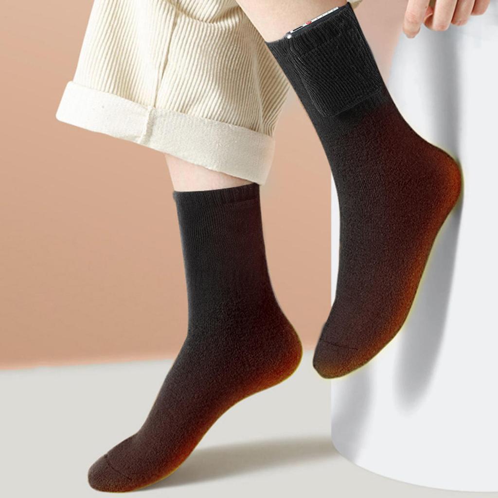 Electric Heating Socks Fast Heating Warm Winter Socks Cold-Proof Skiing Sock Anti Slip for Outdoor Skiing Hiking