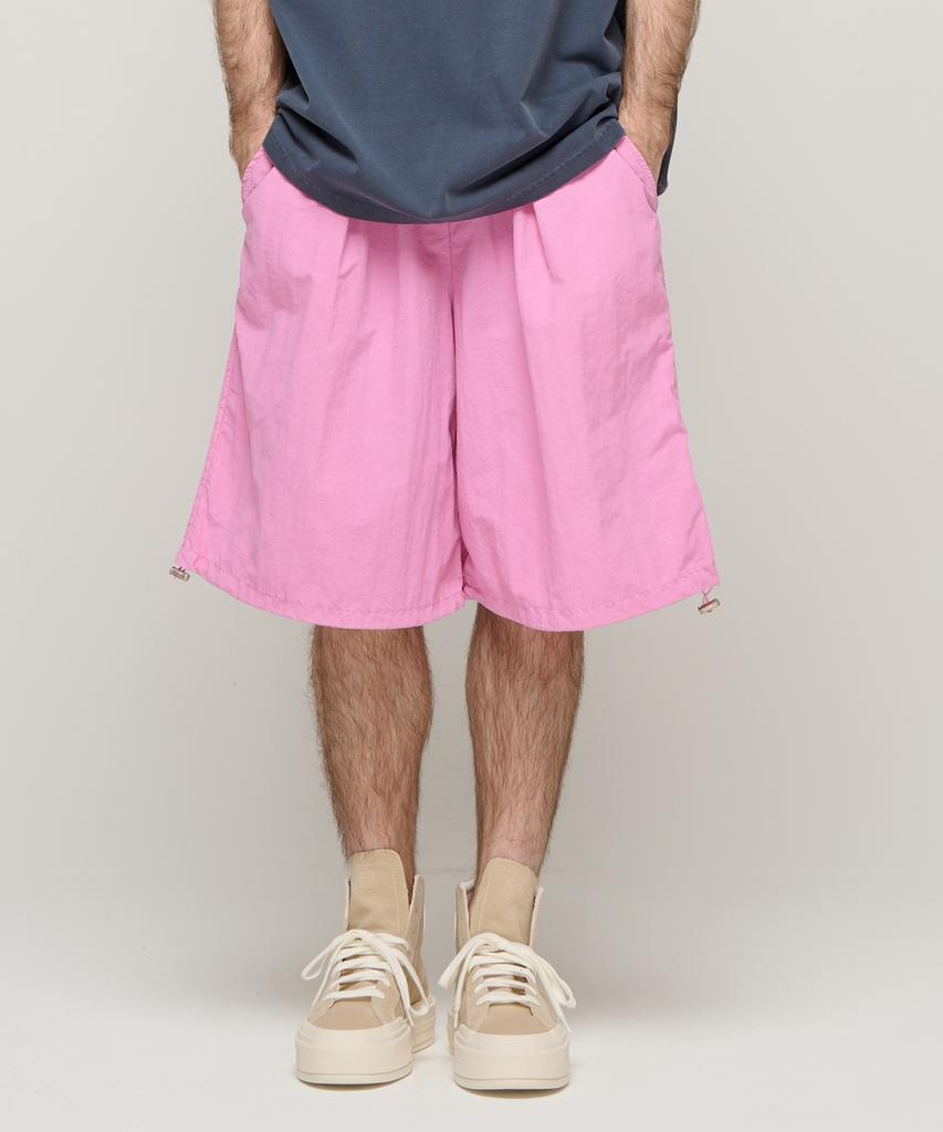 CARGOBROS Bermuda Nylon Pigment Washed Pants (Pink)