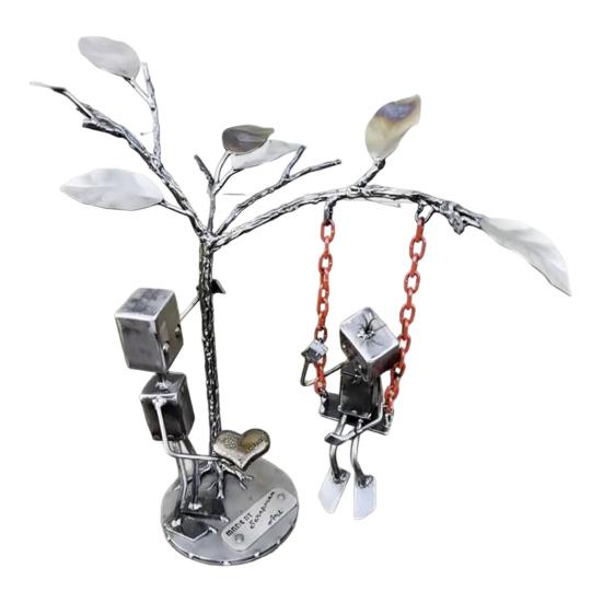 Love Confession Figurine Desktop Romantic Robot Ornament Bedroom Robot Statue