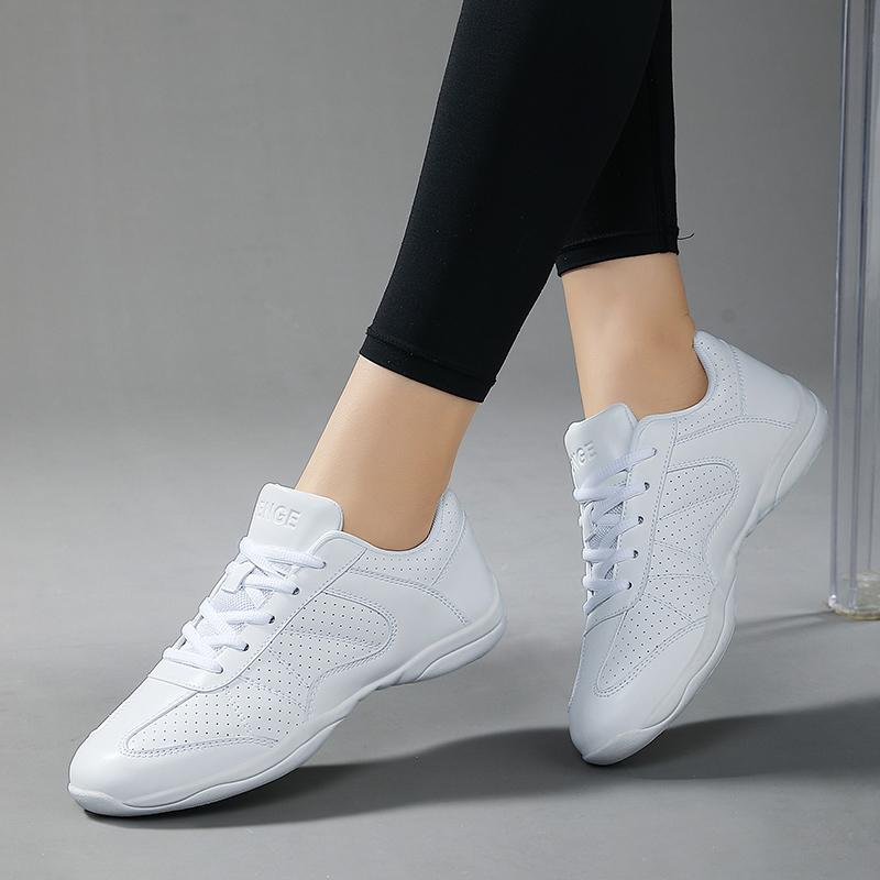 Competitive Aerobics Shoes White Fitness Shoes Sports Cheerleading Shoes Children's Training Competition Shoes Size 28-44