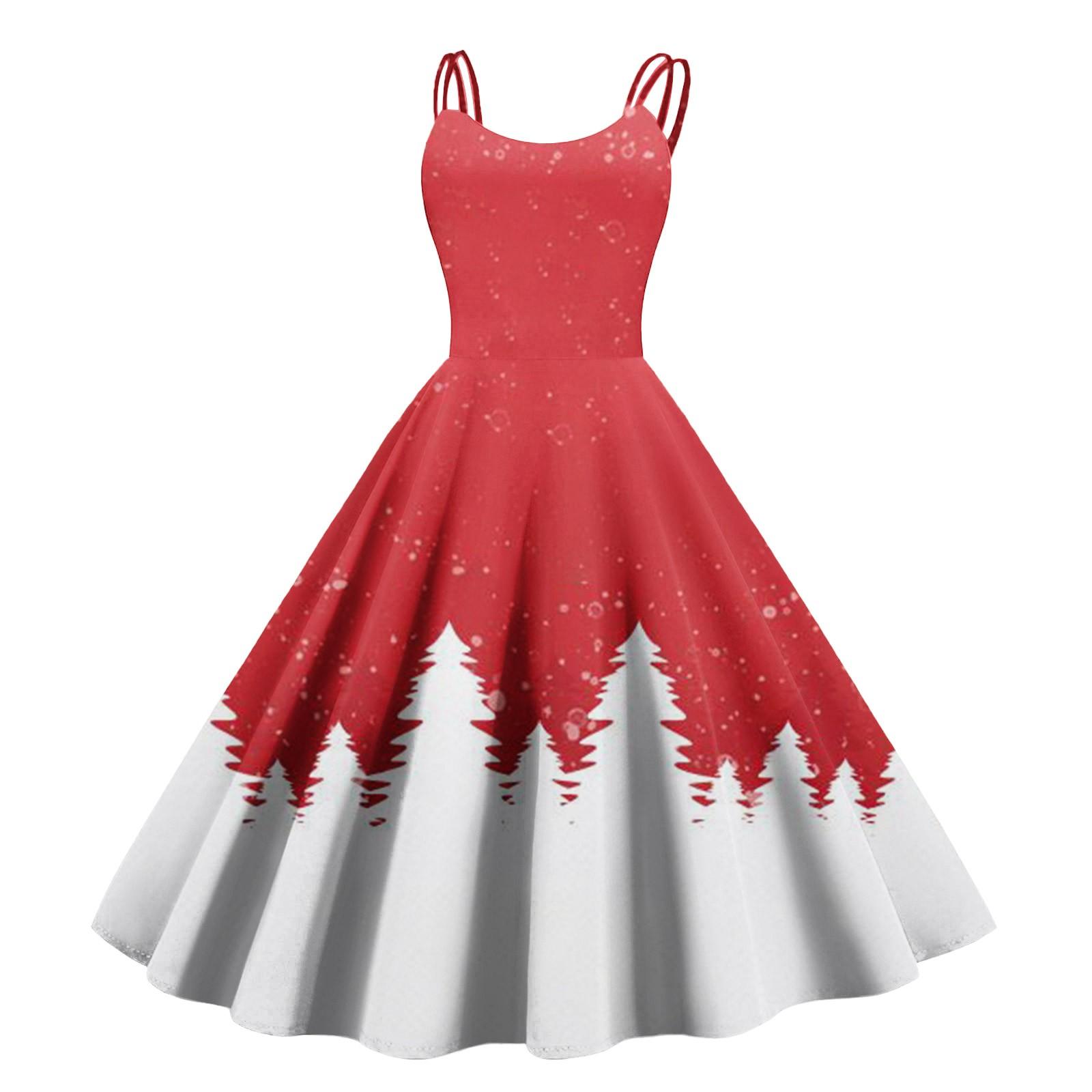 

Женское модное рождественское печатное сексуальное коктейльное платье без бретелек в готическом стиле в стиле панк-винтаж XXXL