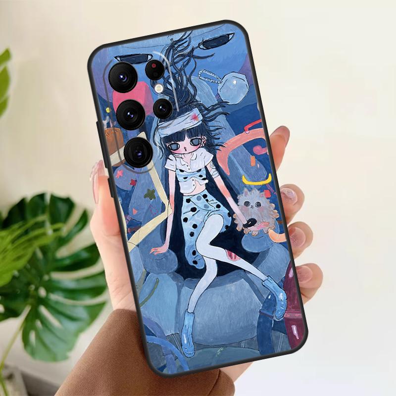 Cartoon Aesthetic Aya Takano Soft Case For Samsung Galaxy S25 S24 S23 S22 S21 Ultra S9 S10 Plus S23 FE S24 FE Phone Cover