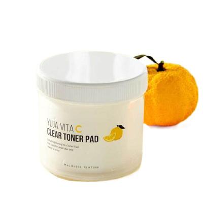 MQNY Yuja Vita C Clear Toner Pad 240ml 100 Pads Feuchtigkeitsspendend K-Beauty