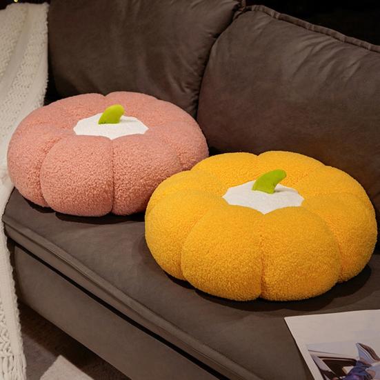 Dýňový sedák Dekorativní kulatý polštář Multifunkční podložka na podlahu Psí postel Dekorace do ložnice obývacího pokoje