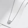 MODIAN 0.8 Carat D Classic Halo Moissanite Pendant Necklace 925 Silver Lab Diamond Wedding Jewelry For Women