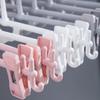 5pcs Plastic Rotary Trouser Stand Pants Racks Attachable Windproof Skirt Clip Wet And Dry For Balcony Wardrobe Space Saving