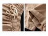 Women's Washed Cotton Elastic Waist Casual Summer Harem Pants with Lace-Up Detail