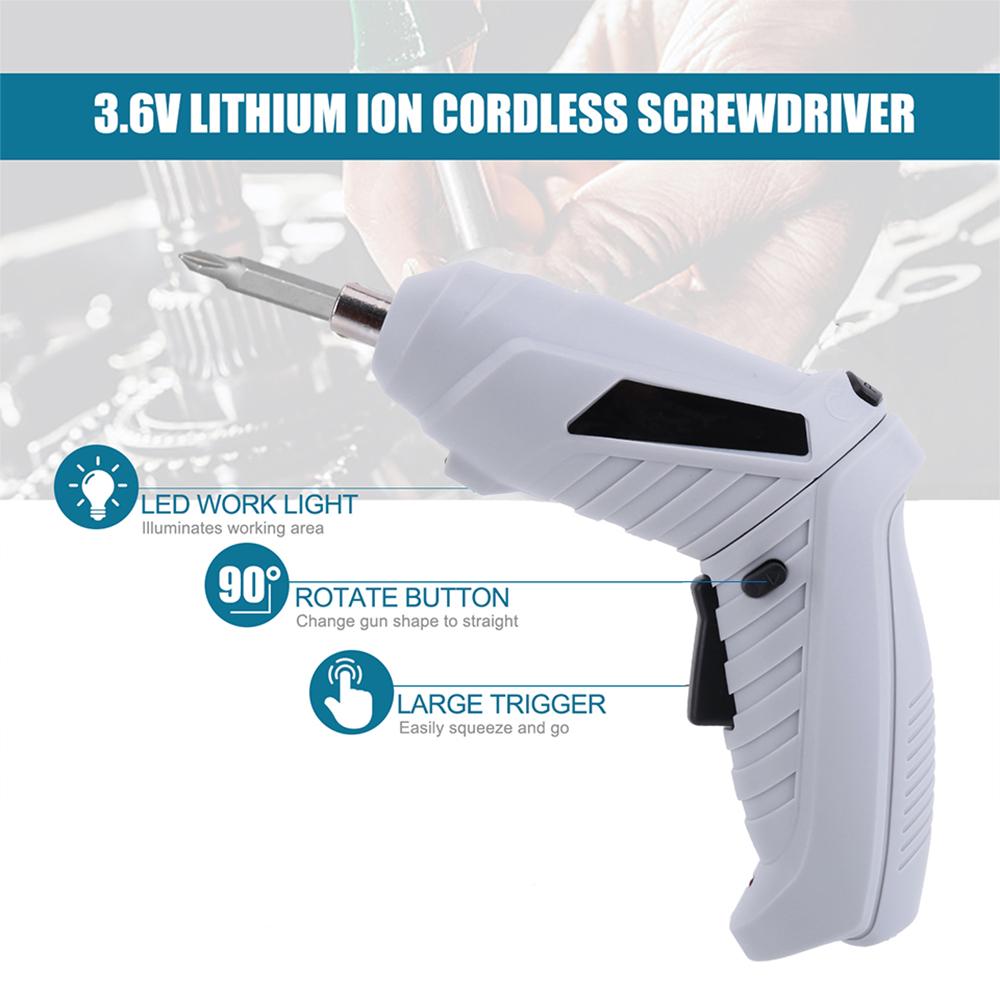 Household Electric Screwdriver Rechargeable Cordless Impact Drill Wireless Electric Drill Screwdriver Set Electric Screw Driver