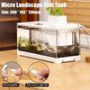 with Water Pump Aquarium Fish Box With LED Light Micro Landscape Fish Tank  Breeding