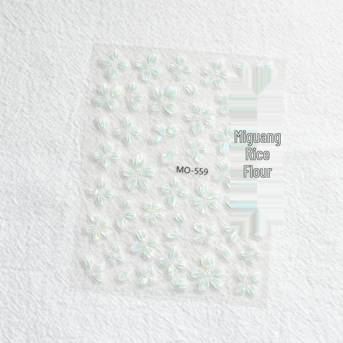 

Trending 3D Crystal Flower Nail Art Stickers - Semi-Transparent and High-End Design