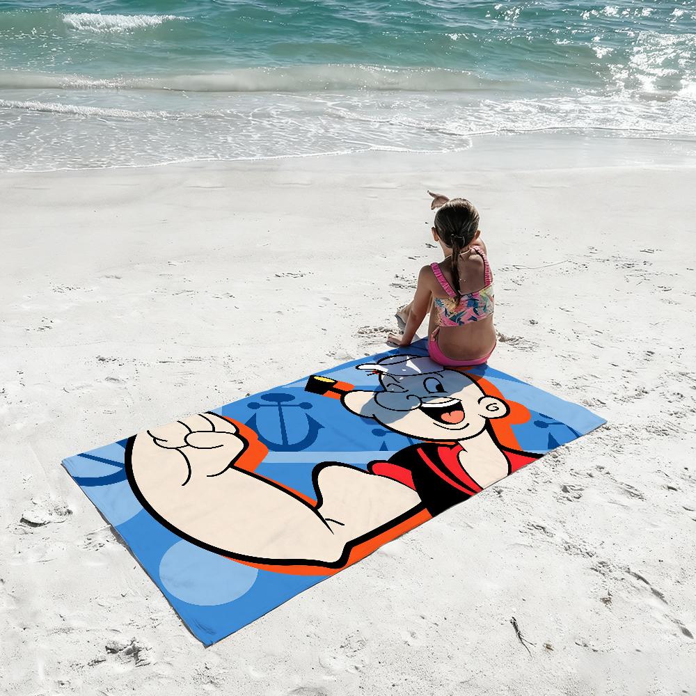 P-Popeye Marine Elements Nautical Sailors Quick Drying Beach Towels Are Suitable For Swimming Pools Camping Yoga And The Gym