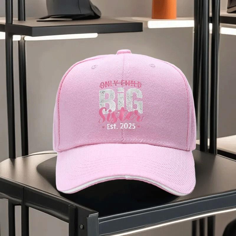 Only Child Big Sister Est  Baseball Cap Adult Casual Cotton Adjustable Snapback Hat
