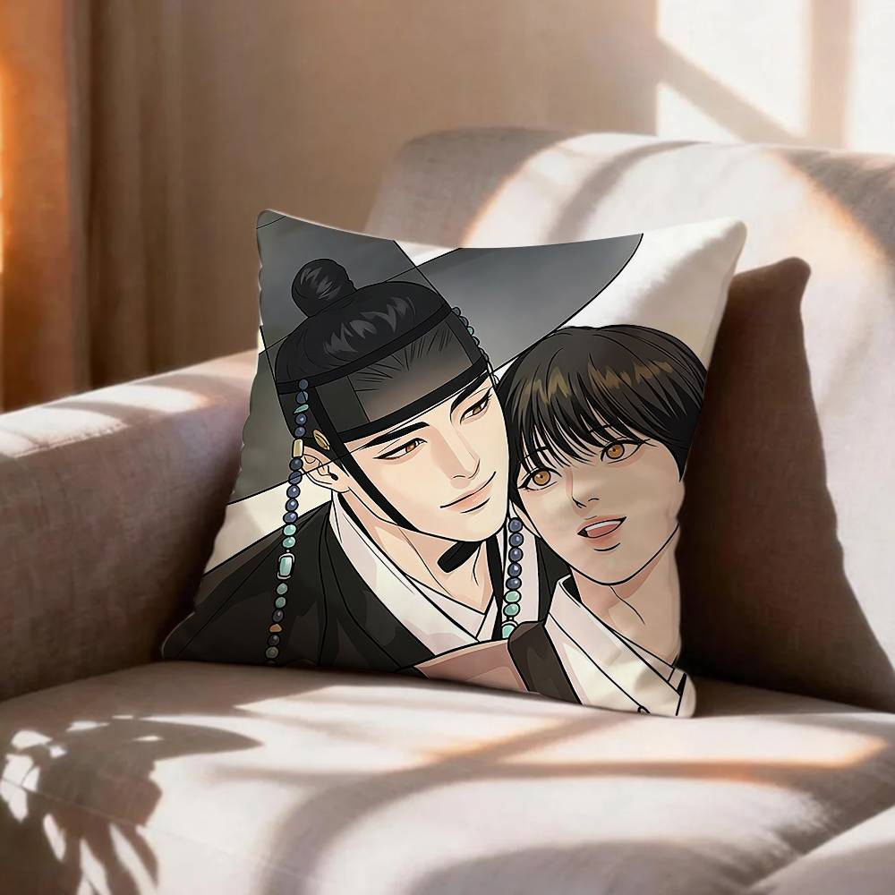 Ancient Korean BL manhwa Nakyum Seungho  Pillow Case Pattern Printed Pillowcase For Living Room Sofa Cushion Cover