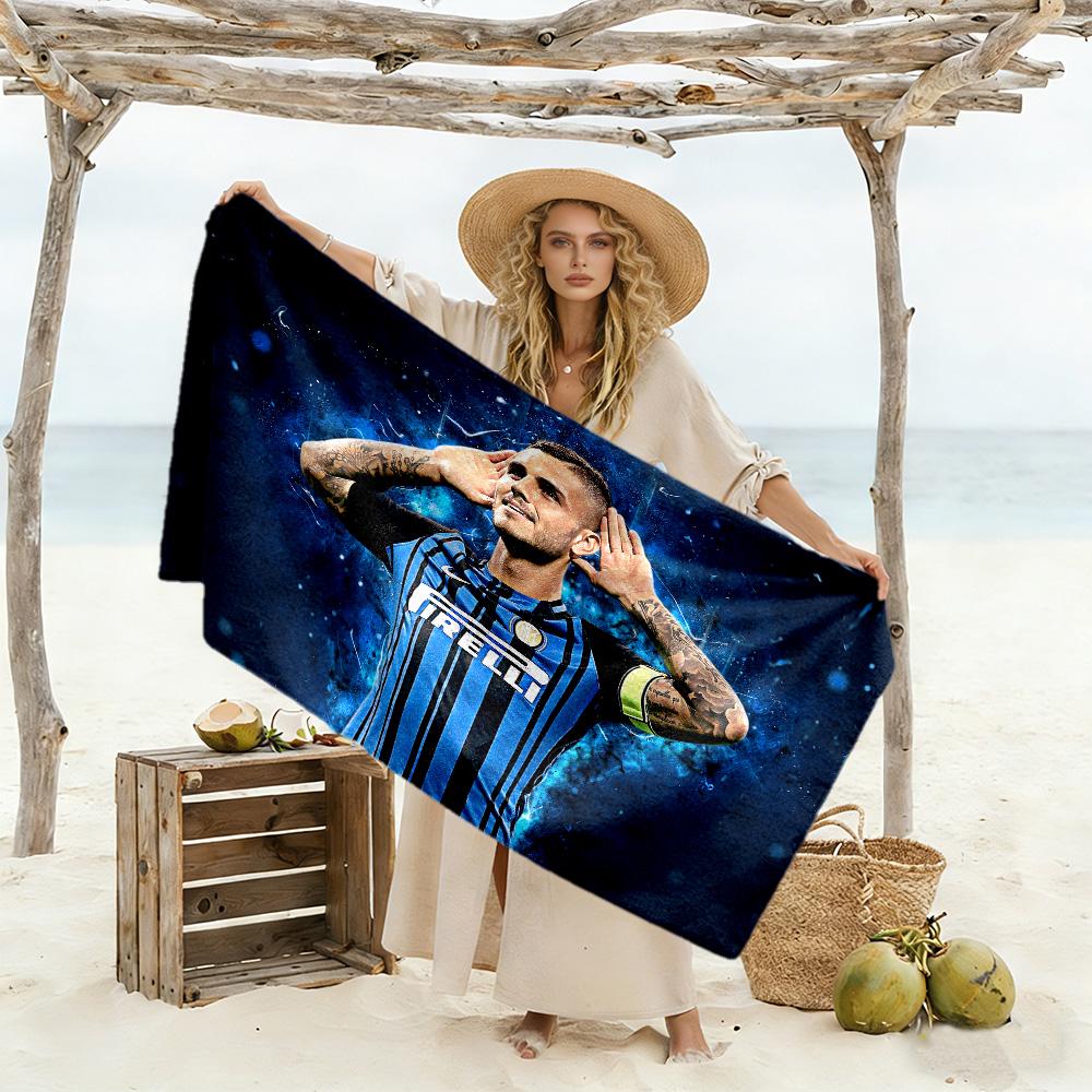 Inter Milan Celebration Moment Beach Towel Soft Durable Quick-Dry Comfortable Lightweight