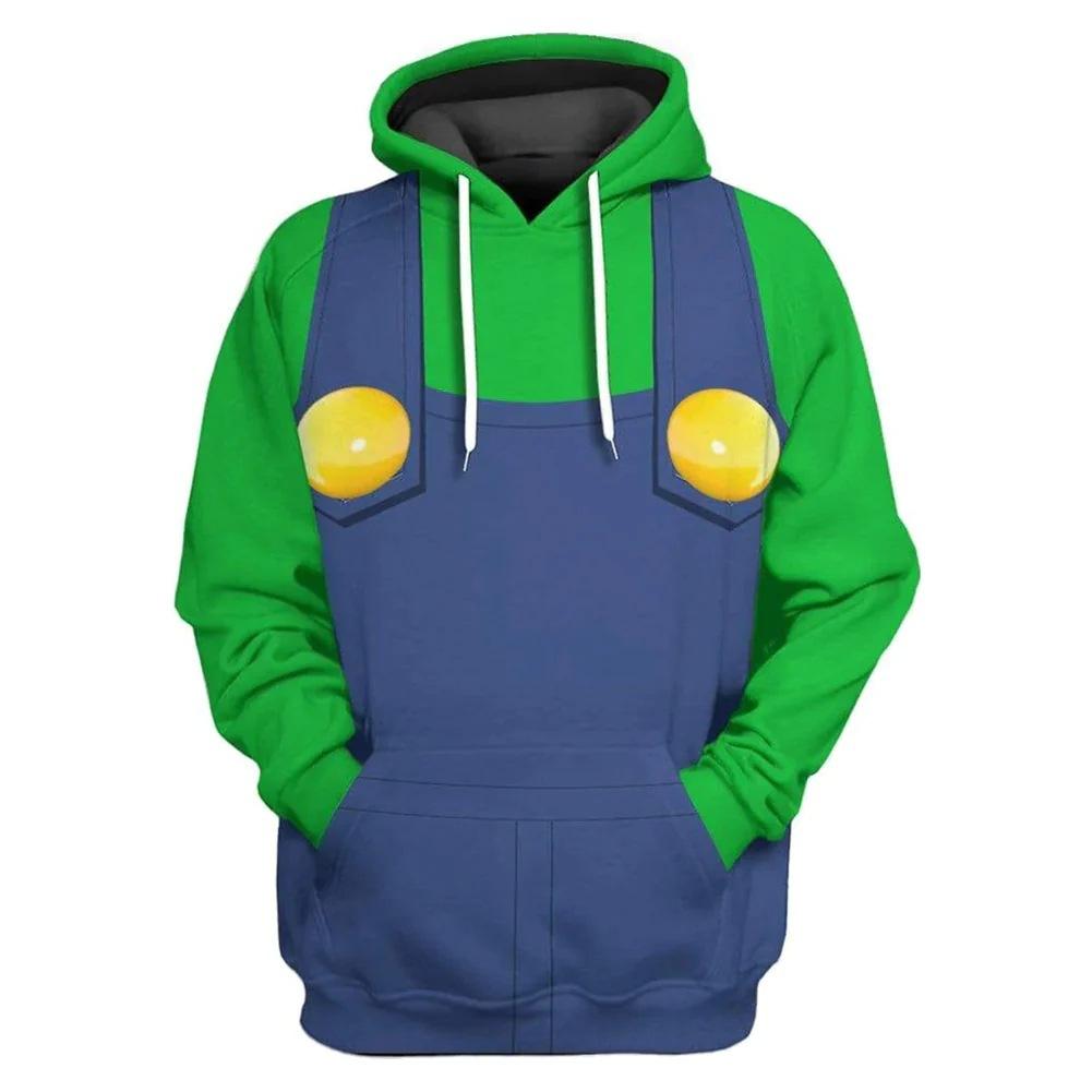 Toad Cosplay Men and Women Hoodie Adult Costume Game Movie Bros Roleplay Outfits Casual Pullover Halloween Party Clothes Disguise
