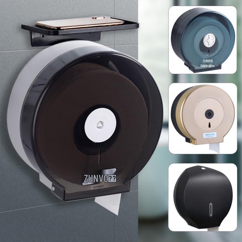 Wall-Mounted Waterproof Jumbo Toilet Paper Holder for Hotel Bathrooms