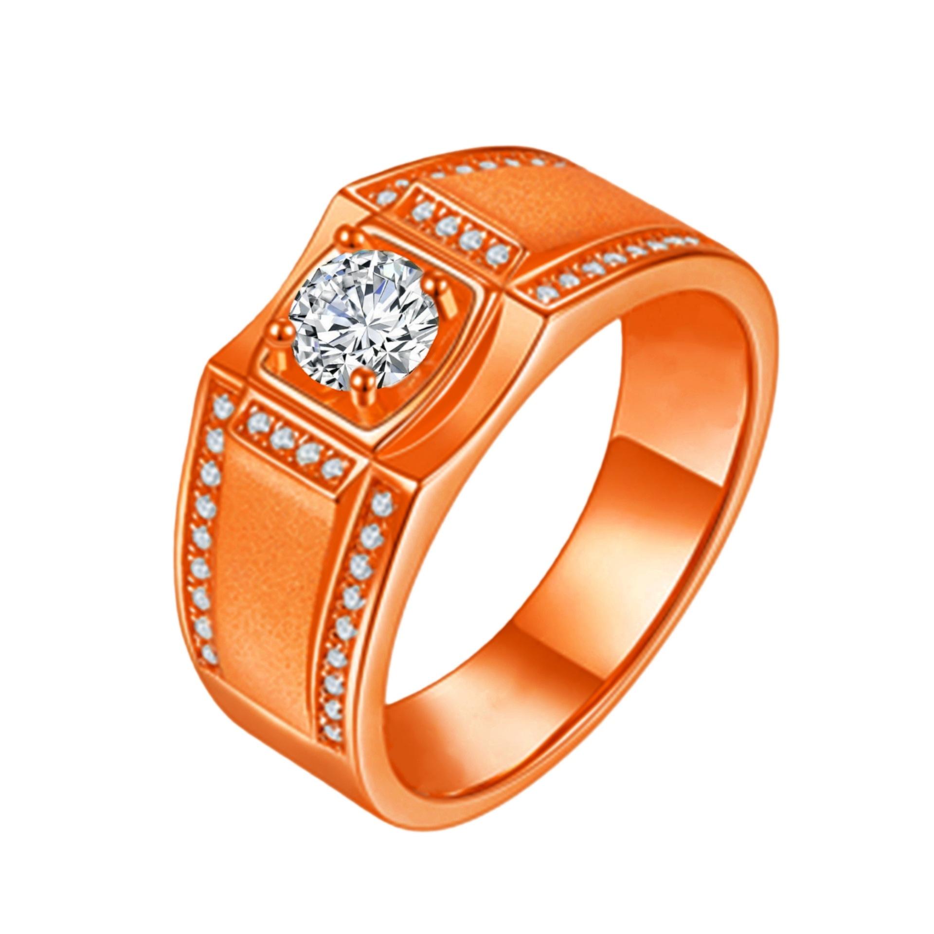 

Open Mouth Domineering Men s Ring Inlaid with Zircon, Plated with Brilliant Diamonds, Two Carat Sparkling Sand Ring 2026 Resizable