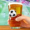 Pahar cu minge de fotbal incrustată în sticlă cadou fotbal