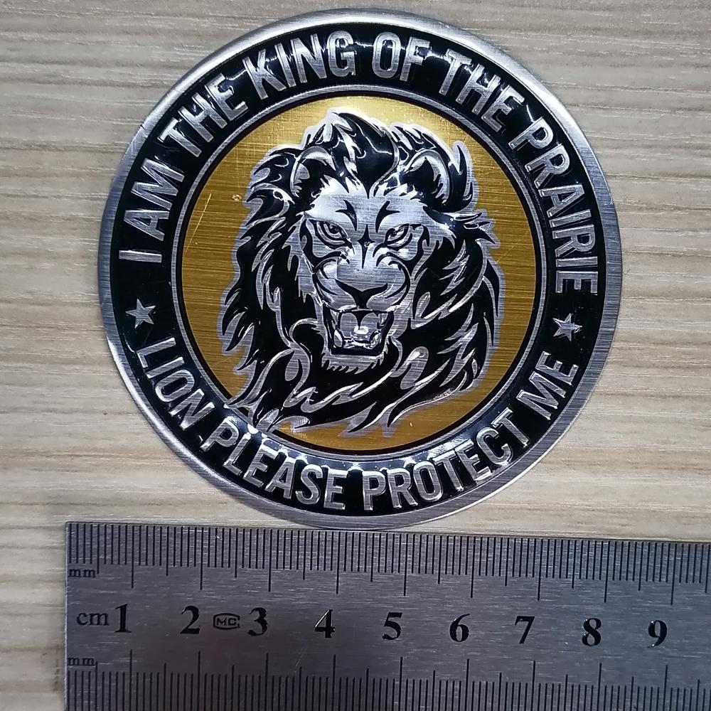 Animal avatar Logo 3D Emblem Car Motorcycle Phone Decal for Tiger Eagle Lion Wolf Aluminum  Stickers