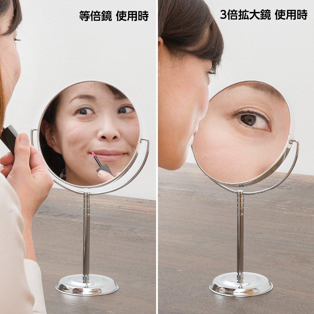 Napure Mirror Double-Sided Standing Mirror with 3x Magnification for Detailed Viewing, Makeup Mirror, Magnifying Mirror, Birthday Gift