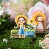 Beautiful Day Stickers: Flower Bush Series - Cartoon Girl DIY Journal Decoration