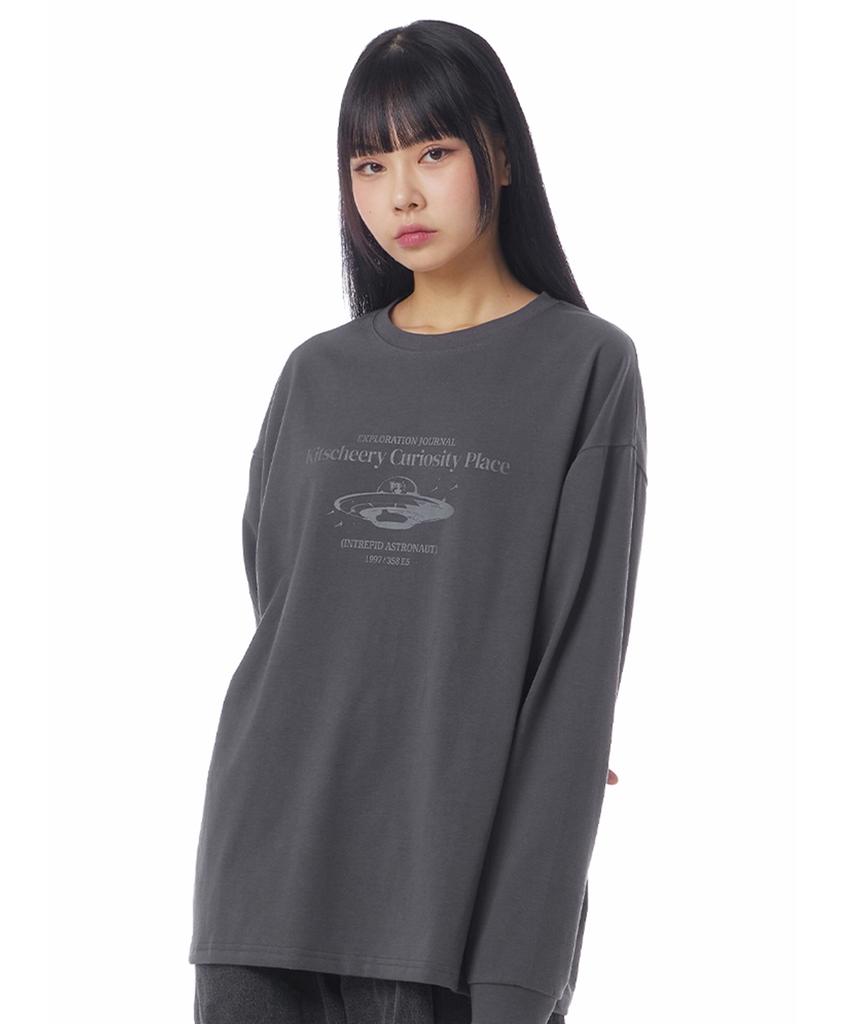 Kichieoli Space Cat Long Sleeve (Charcoal)