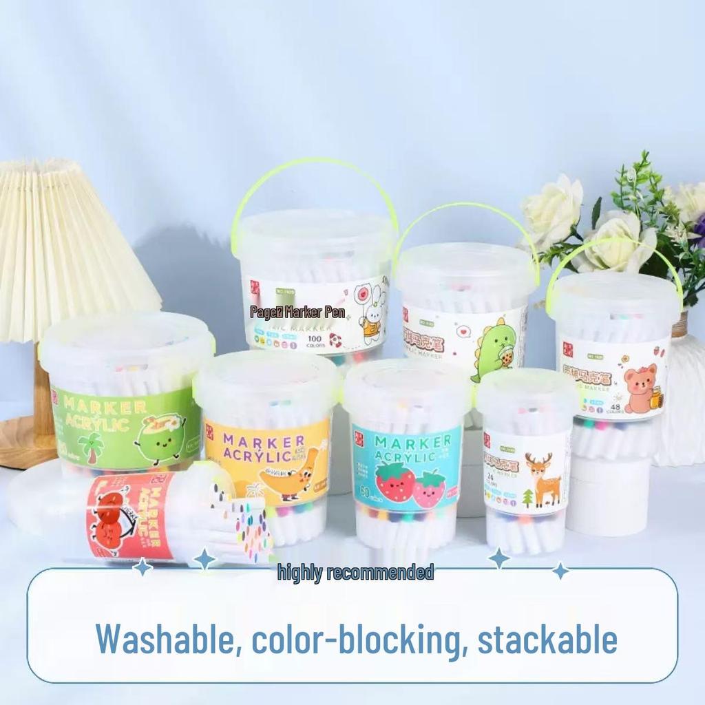 Pennarelli Acrilici Impermeabili - 48/60 Colori per Arte, Graffiti e Disegno - Ideali per Bambini e Studenti