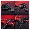 Faux Leather Flogger Whip Handmade Whip with Wooden Handle Adult Roleplay Whip Cosplay