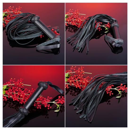 Faux Leather Flogger Whip Handmade Whip with Wooden Handle Adult Roleplay Whip Cosplay