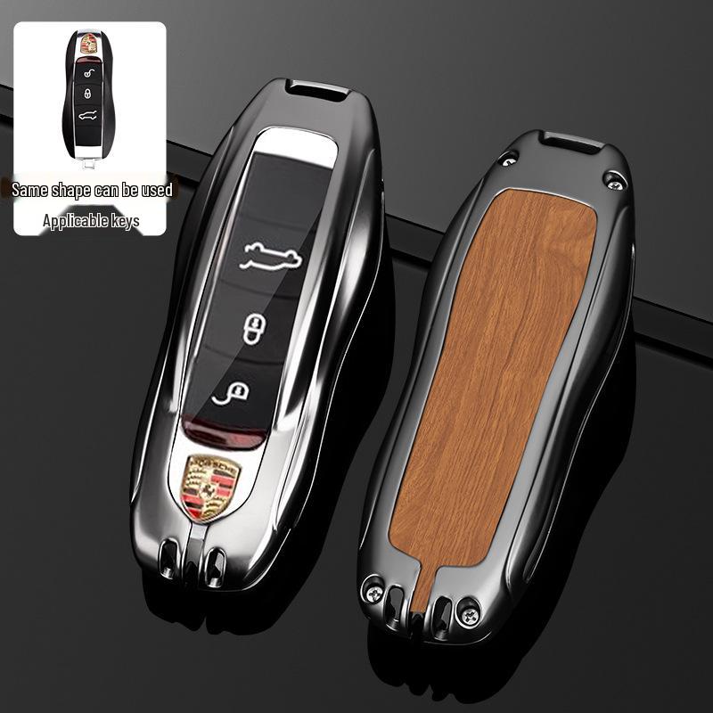 Porsche Macan, Cayenne, Panamera, 718/911 Full Wrap Key Shell Case & Chain