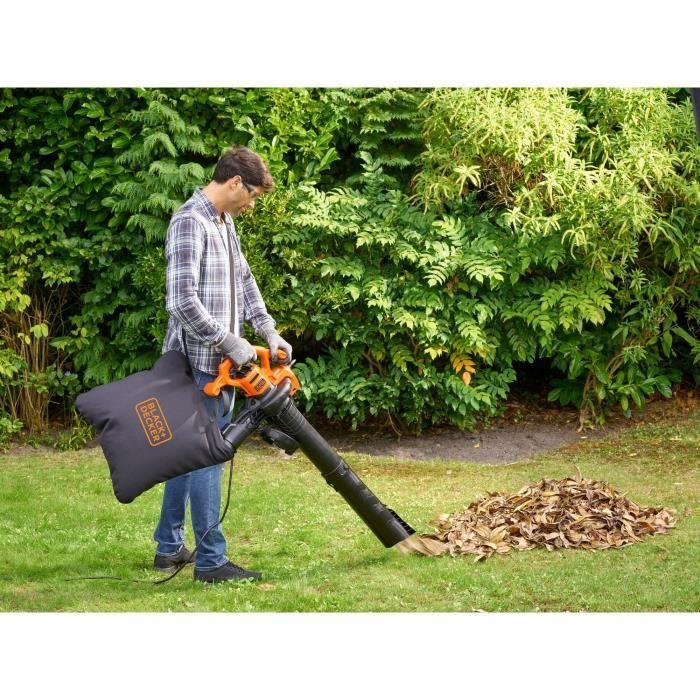 Kabelgebundener Laubsauger, -bläser und -häcksler BLACK+DECKER - BEBLV260-QS - 2600 W - 40 l Sack - Doppelrohrsystem