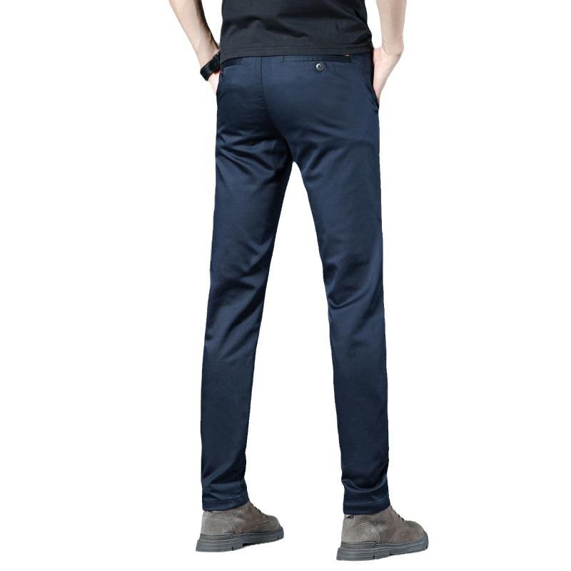 2026 Men's High-End Black Slim Straight Casual Business Pants