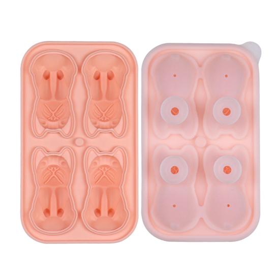 Ice Cube Grid 3D Pet Dog Shape Food-grade Silicone Ice Mold Dishwasher Safe Slow Melting Cocktail Ice Mold