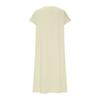 Fashion Women's Solid Color V-neck Long Dress Loose