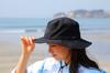 UV Air Mesh Hat TM2009 BLACK 59cm Unisex Hat for Surfing [TAVALA] UPF50+