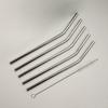 Stainless Steel Straw Reusable BPA-free Colorful Ice Flower Design Drinking Straw with Cleaning Brush