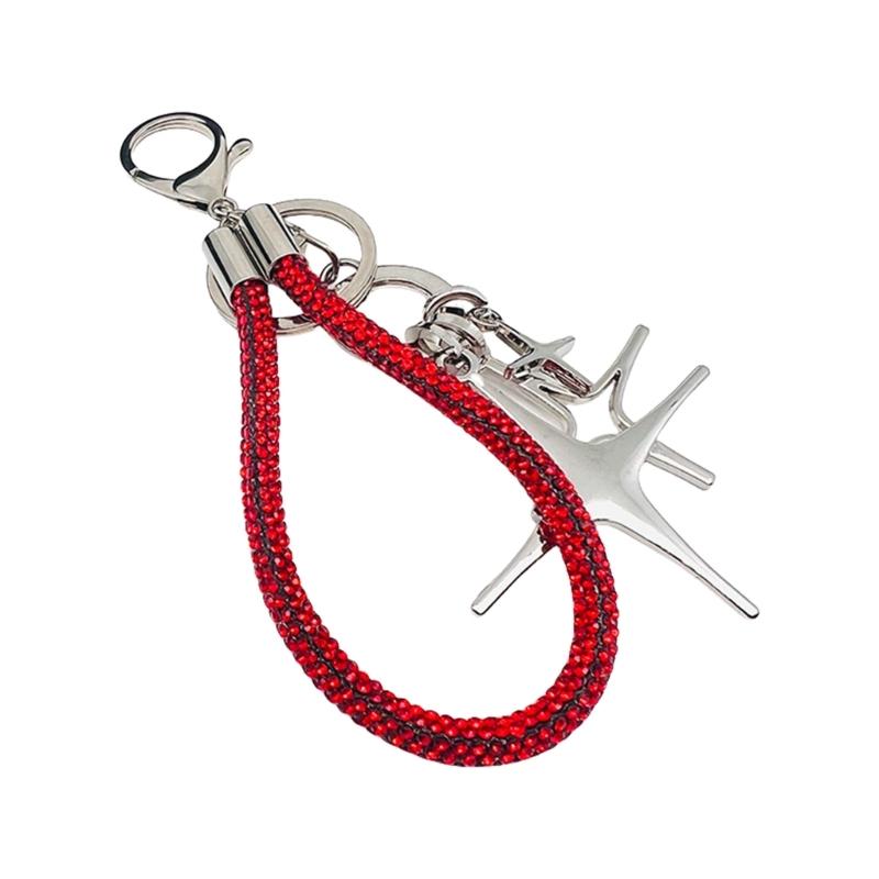 

Fashionable Star Keyring With Sturdy Rope Alloy Materials Accessory for Trendsetters and Lovers of Stylish Lifestyle